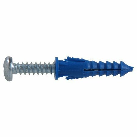 HILLMAN Screw Anchor, 1-1/4" L, Nylon, 6 PK 5108